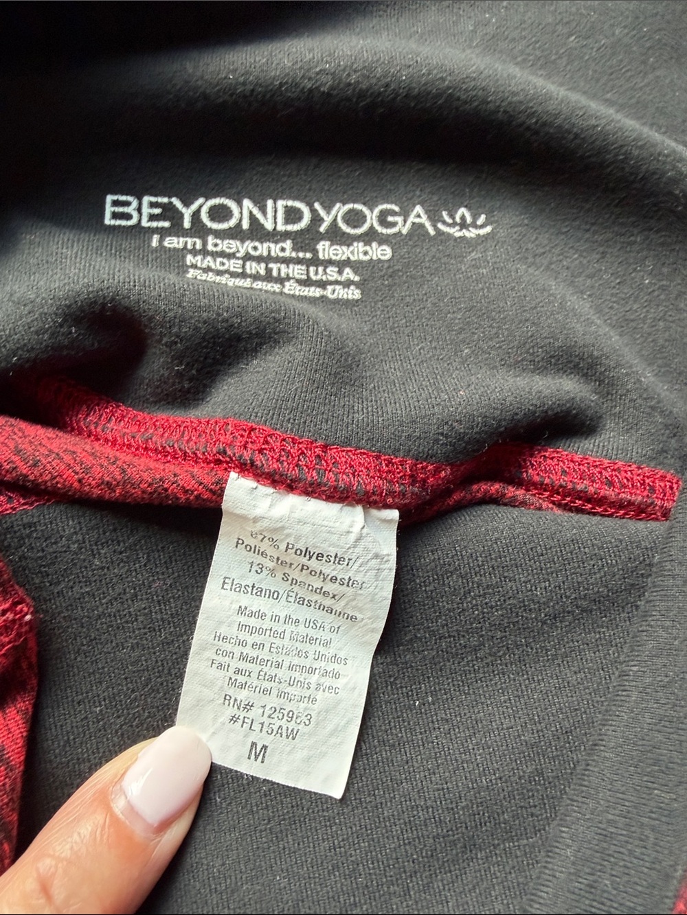 Beyond Yoga SET Peplum Back Jacket Red Spacedye Top Full Zip High Rise Pant Sz M - Picture 4 of 15
